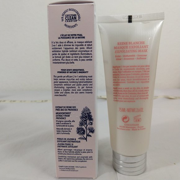 L'OCCITANE Reine Blanche Glow-Revealing Exfoliating Mask 75ML NIB - Picture 4 of 6